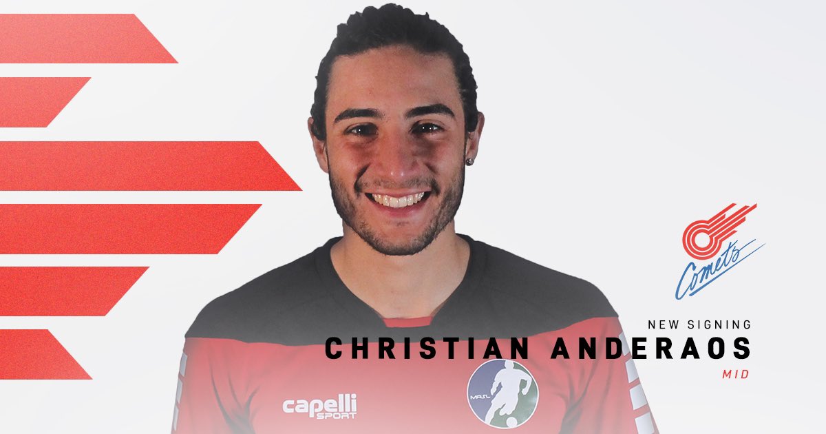 Former <a href="/KCRoosMSoccer/">Kansas City Soccer</a> Star Christian Anderaos agrees to a 3 year contract. 🇧🇷

Read about Christian 👉 kccomets.com/news/comets-si…

Watch Christian play Saturday Night at Cable Dahmer Arena 👉 ticketmaster.com/kansas-city-co…