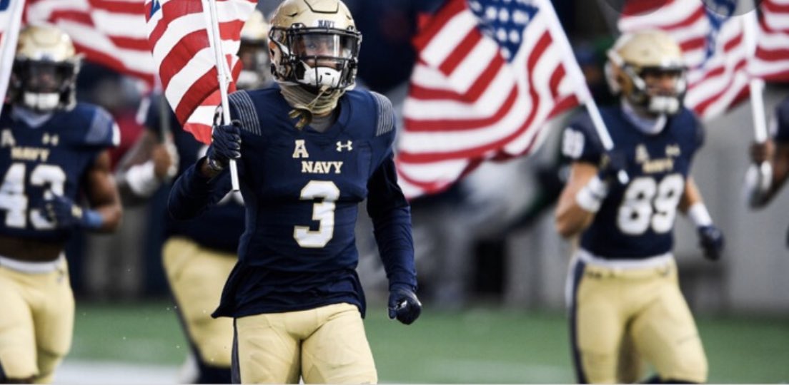 My dream of playing college football is coming true. I am beyond appreciative of the opportunity that Coach <a href="/coachdowning1/">Kevin Downing</a> and <a href="/CoachJoeDuPaix/">Joe DuPaix</a> have offered me…the chance to wear Red, White and Blue as a member of the midshipmen brigade. United States Naval Academy ⚓️🏈 #GoNavy !