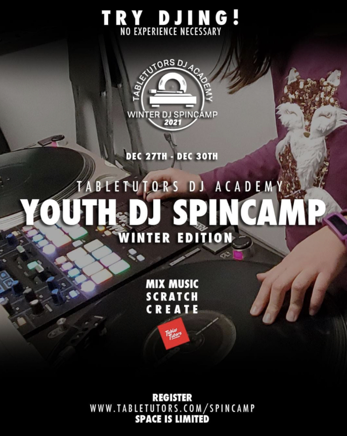 Our Winter Break Youth DJ Spin Camp is back!

Best for ages 8-18

Something new to learn over the Holidays.

LIMITED SPOTS AVAILABLE

Hit that link below to sign up now before it's too late.

tabletutors.com/spincamp

#youth #music #learntodj #dj #vancouver #vancity  #youthcamp