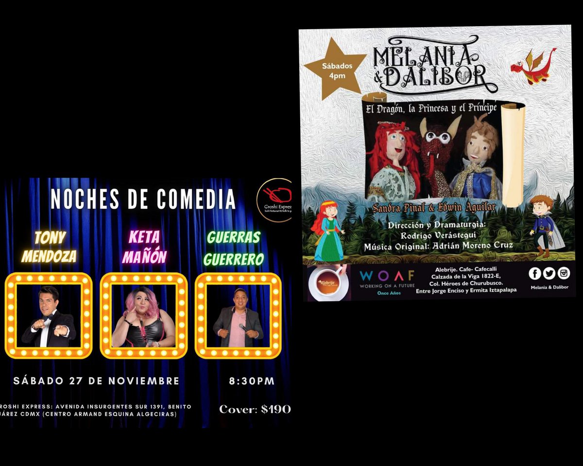Esta semana tendré #pasesdobles para estas obras, recuerden dar rt a mis publicaciones e interactuar para participar #sígueme da #rt y espera las dinámicas #Teatro #sandymoon #CDMX #FelizMiercoles