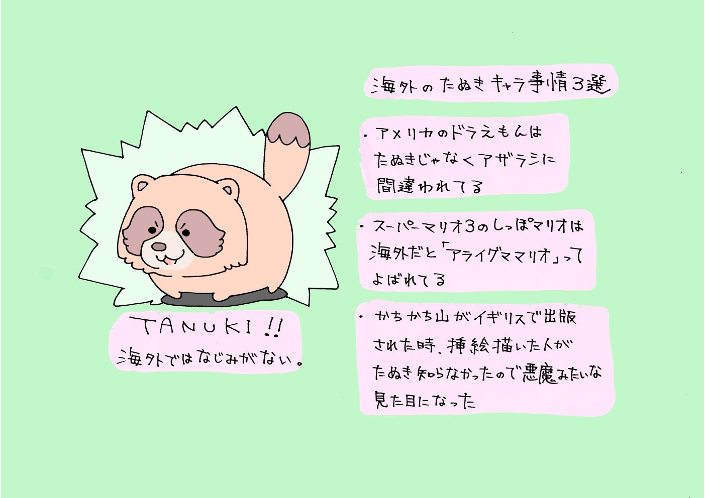 いぬころすけ たぬきは海外だと馴染みのない動物 だからアメリカではドラえもんがたぬきじゃなくてアザラシに間違われてたりするらしい T Co Qglgbx96vz Twitter