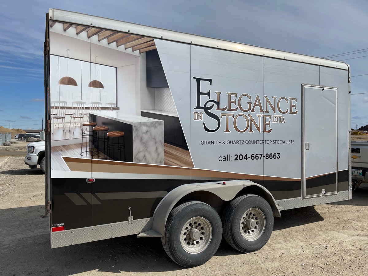 ProimageSigns1's tweet image. One of the best forms of advertising are enclosed trailers, they make the perfect mobile billboards. We designed and installed this eye-catching graphic this summer. #mobileads