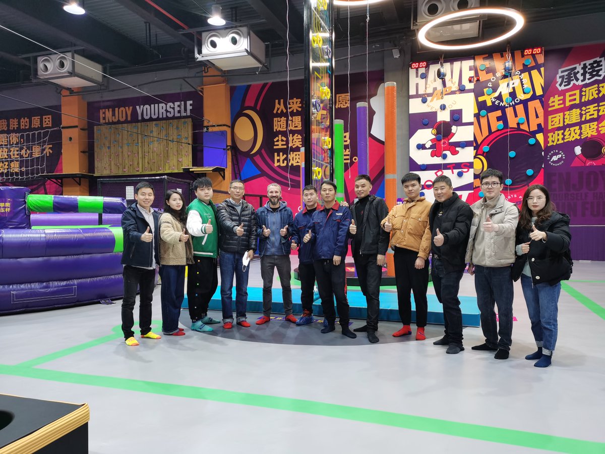 PokiddoPark's tweet photo. Welcome our partner ALTUS' engineer come all the way to guide us on the ropes course installation to a higher level.
#ropescourse #pokiddo #APsports #trampolinepark #indooradventure https://t.co/5YyoUgHHKE