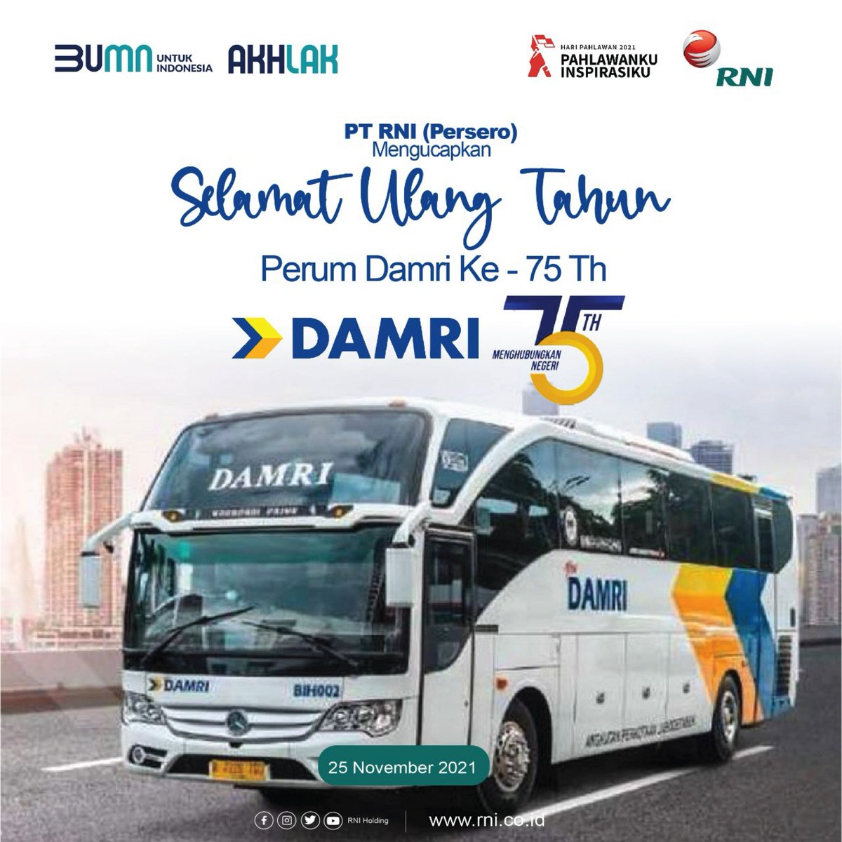 idfood_official's tweet photo. #UlangTahunBUMN
Selamat Ulang Tahun ke-75 Perum Damri
Salam sinergi.
#BUMNUntukIndonesia
#BUMNKlasterPangan
#RNIGroup
#HUTDamri
#BangkitBersama
#PanganTumbuhIndonesiaTangguh
@damripusat https://t.co/XveqBPM2gQ