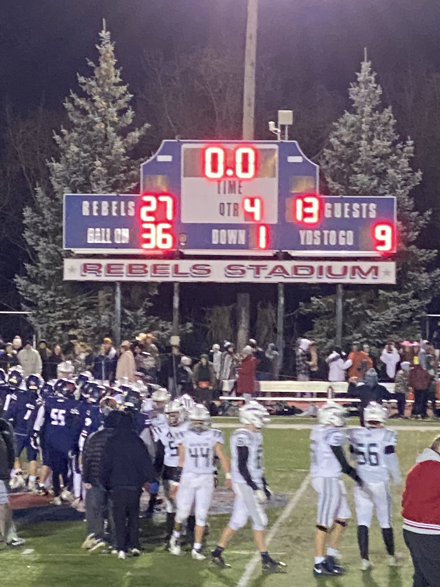RebelsNf's tweet photo. And the cup remains where it belongs! Rebels with the win! Happy Thanksgiving Rebel Nation! #cthsfb https://t.co/MHZ94ufIQU