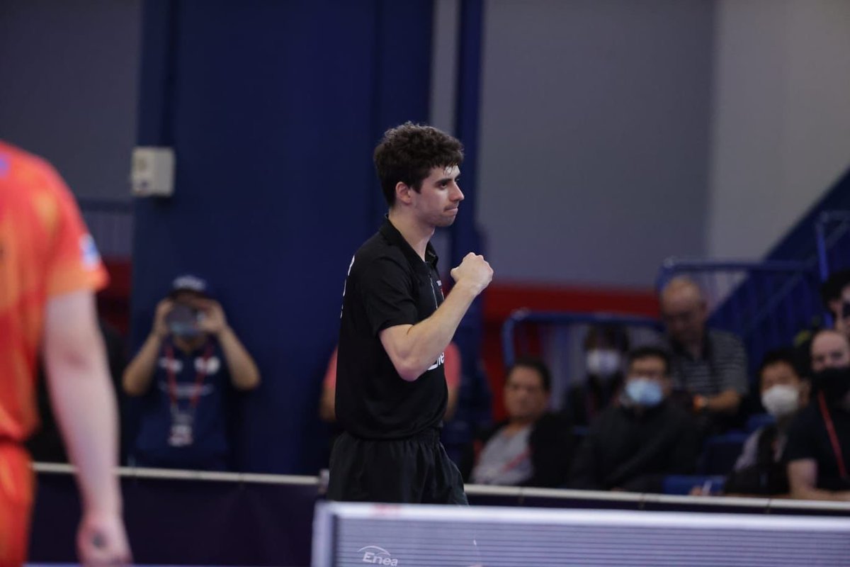 WTTGlobal's tweet photo. 🚨 UPSET ALERT 🚨 

🇵🇱 Jakub Dyjas stuns No. 2 seed Tomokazu Harimoto 4-3 in the second round of #Houston2021 😯 

#ITTFWorlds2021 #WTT #TableTennis #PingPong #WTTCAmericanDream #NotJustPingPong https://t.co/t59nJHb26V
