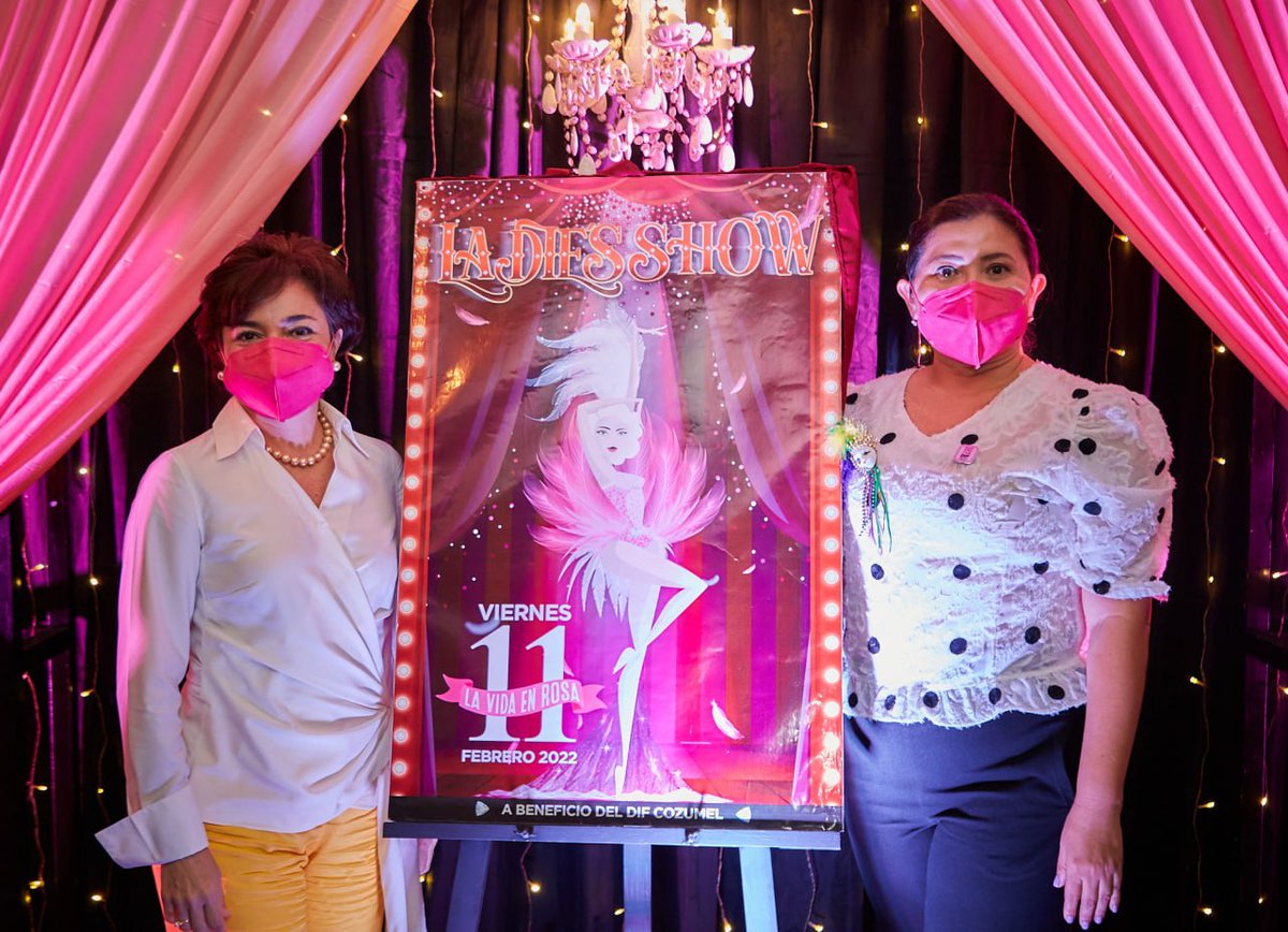 CozumelGobierno's tweet photo. Se presenta la 39 edición de #LadiesShow, Presidenta Municipal @_juanitaalonso y la señora Genny Aguilar viuda de Gracia, anunciaron que la edición 2022 #LaVidaEnRosa, se realizará el 11 de febrero a beneficio del #DIFCozumel 🩰

#UnidosSomosMasGrandes #LadiesShowCozumel #Cozumel https://t.co/TgsyYccRIt
