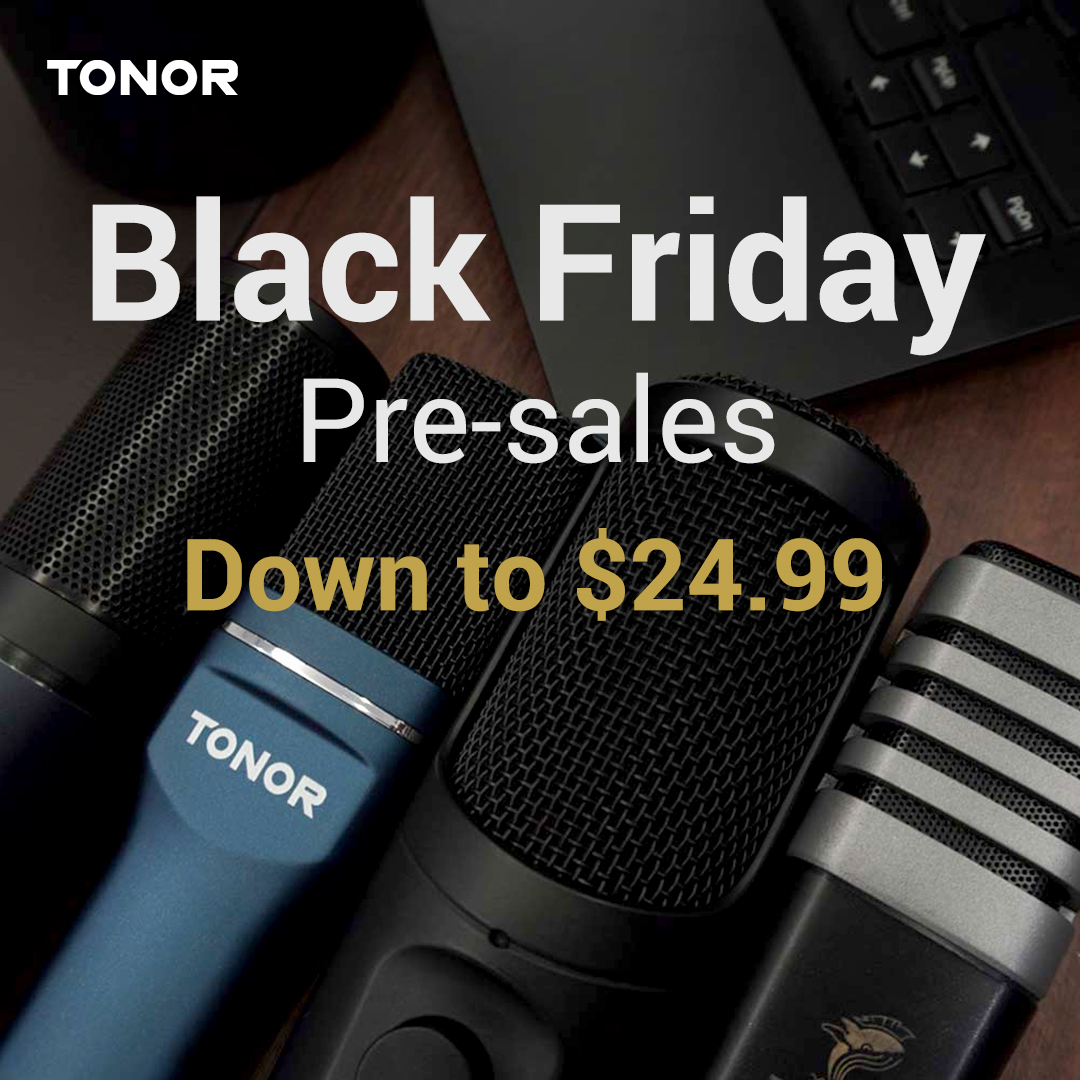 TONOR Black Friday pre-sale on!🔥 TC-777 mic at only $𝟐𝟒.𝟗𝟗 now. Perfect for gaming and streaming starters.

🛒amzn.to/3l3V1i9
.
#blackfriday #cypermonday #amazondeals #deals #microphone #streaming #game #gaming #podcast #tonor