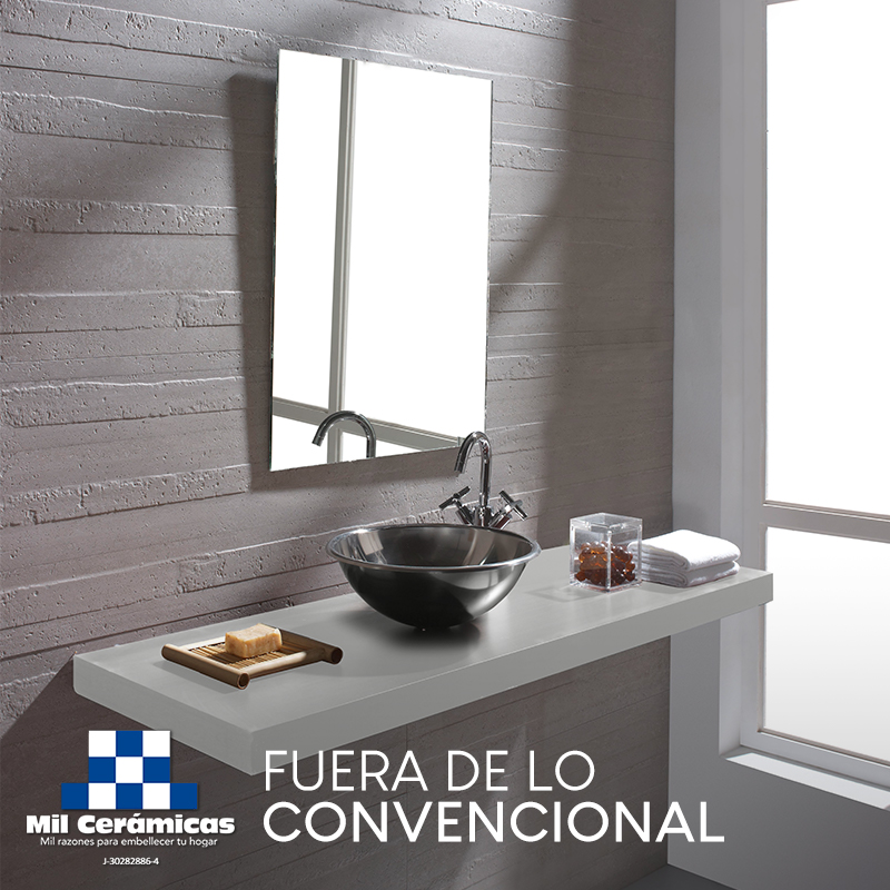 Si eres de los que buscan productos poco convencionales, ¡este te encantará! No solo tiene una #Original superficie tipo cemento, también presenta franjas irregulares que le dan un acabado por terminar, que no luce rústico sino muy atractivo. #MilTendencias #MilCerámicas #Hogar
