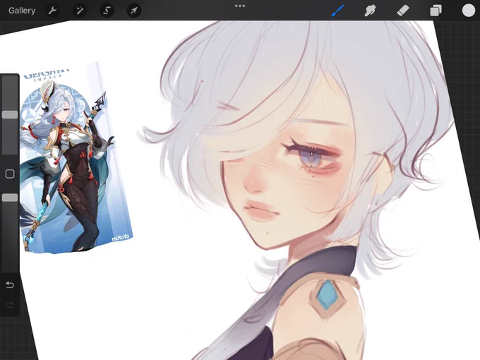 shenhes like my  favorite perosn to draw now she sso pretty 