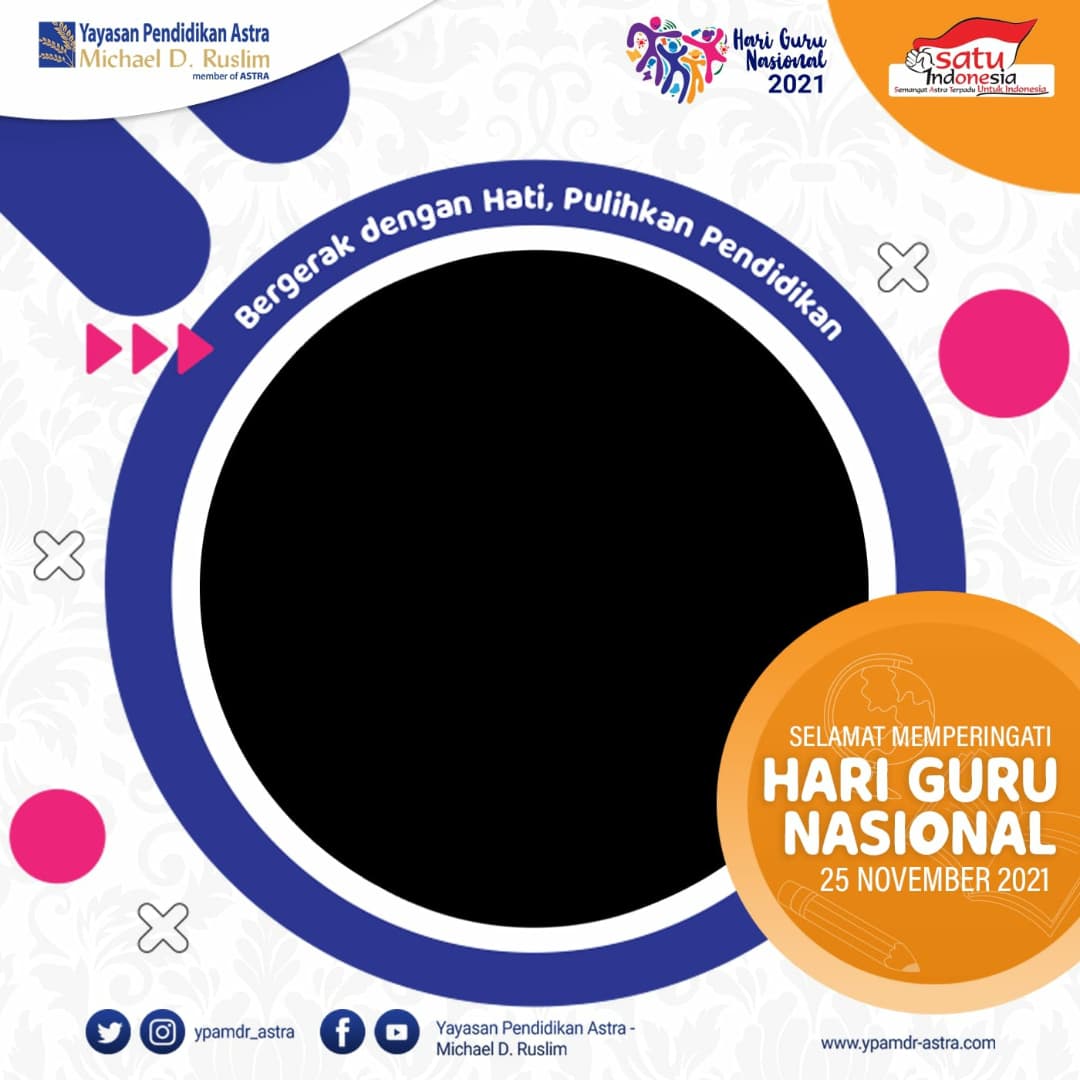 ypamdr_astra's tweet photo. Saat ini, mari... “Bergerak dengan Hati, Pulihkan Pendidikan”

Ikut semarakkan Hari Guru Nasional 2021 bersama YPA-MDR yuuuk dengan edit foto terbaikmu menggunakan link
📌 https://t.co/c0U4US2M5H

#KitaSATUIndonesia #CerdasBersamaAstra #YPAMDR #HariGuruNasional #selamathariguru https://t.co/ABQ6JDVszg