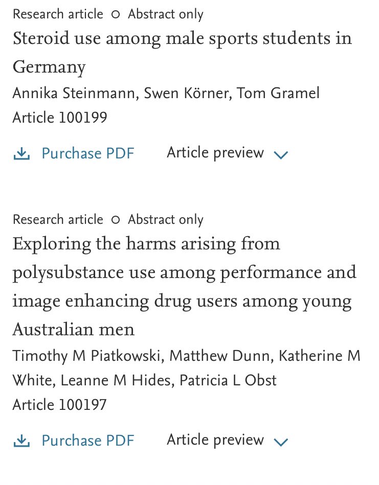 PEHJournal's tweet photo. Check out our latest volume which includes a special issue on #IPED &amp; polydrug use led by @aprildhenning and @JesperAndreass7: https://t.co/sMQQ5P0D0e #doping #antidoping #sports #athletes #SARM #drugs #drugspolicy #treatment #steroids #harmreduction https://t.co/hyLEyUFouh