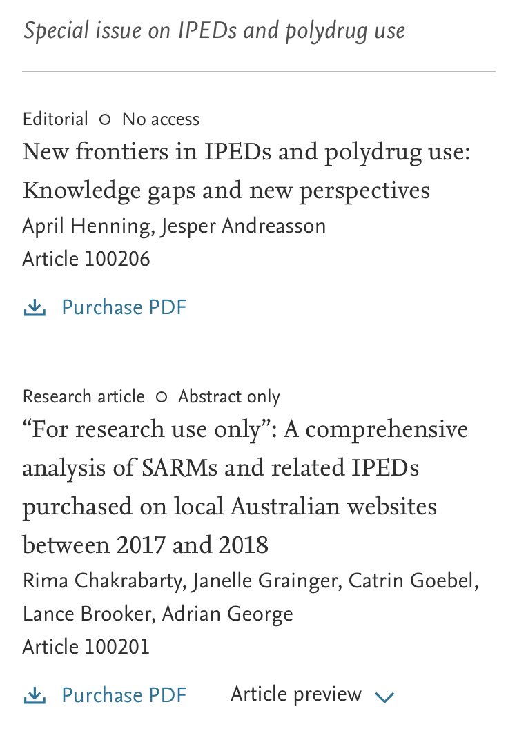 PEHJournal's tweet photo. Check out our latest volume which includes a special issue on #IPED &amp; polydrug use led by @aprildhenning and @JesperAndreass7: https://t.co/sMQQ5P0D0e #doping #antidoping #sports #athletes #SARM #drugs #drugspolicy #treatment #steroids #harmreduction https://t.co/hyLEyUFouh