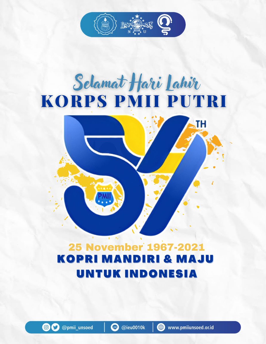 PMII_Unsoed's tweet photo. Salam Pergerakan!!!

KOPRI berdiri pada kongres III PMII, tepatnya pada tanggal 7-11 Februari 1967 di Malang, Jawa timur. KOPRI merupakan wadah bagi kader kader perempuan di PMII.

Selamat Harlah KOPRI ke-54. KOPRI mandiri &amp; maju untuk Indonesia.

#harlahkopri2021 #pmiiunsoed https://t.co/qOT3QXisnW