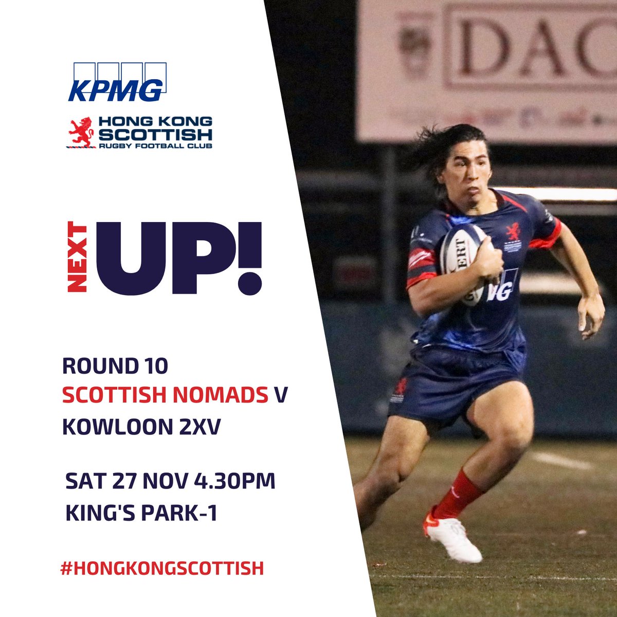 COMING UP THIS WEEKEND…

We take on Kowloon in a double header at King’s Park. 

3.00pm vs Kowloon 1st XV 
4.30pm vs Kowloon 2nd XV

Hope to see you there! 💪🏼

#hongkongscottish #letsgo