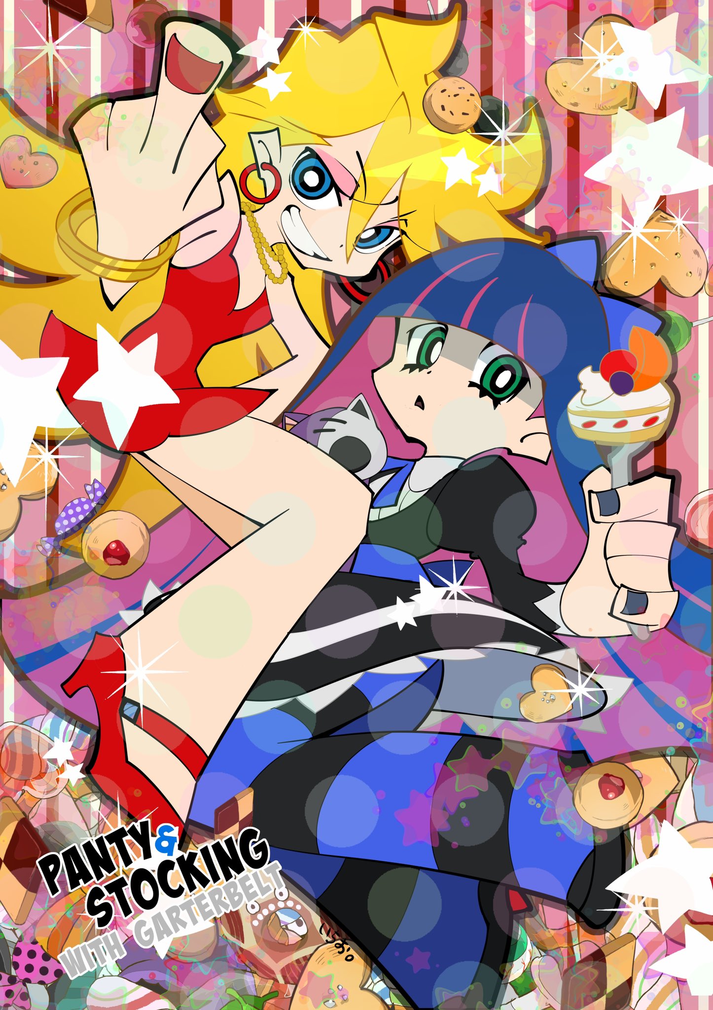 はホネコネ Panty Stocking With Garterbelt スカジャン ょうか