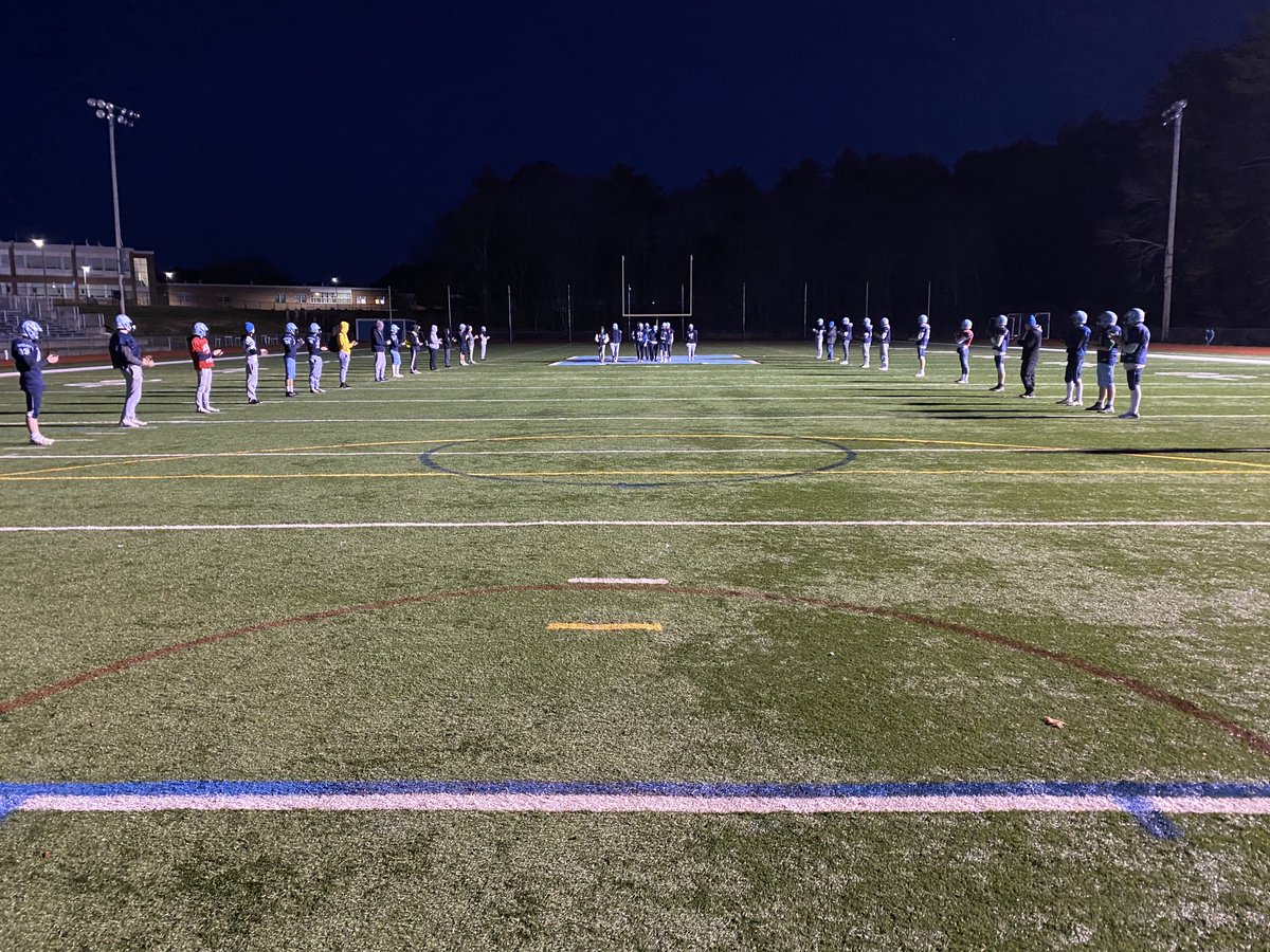 Ton of emotion the night before Thanksgiving.  The seniors speak.  We all listen.  The lessons are learned. Torches get passed.  This game will ALWAYS matter to those who play, coach and parent, regardless of record or standing.  #MeWe #GrindBeforeGlory