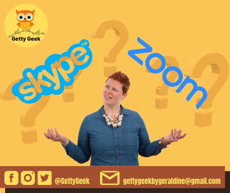 GeraldinePito's tweet photo. Skype is intended to be used to make internet voice calls and it has expanded to incorporate video calls and instant messaging.

Zoom users can host and record meetings, participate in group conversations, and interact as if they were in the same office. https://t.co/cAIniKN1Gr