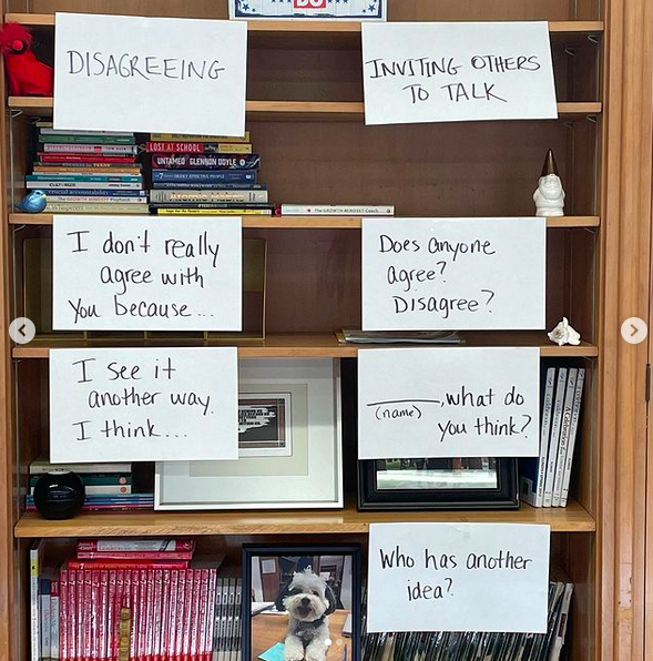 teacher2teacher's tweet photo. "May I add something here?" 💬
💬 "I see it another way. I think ..."

T Mrs. M wants to equip her Ss for constructive discussions – so she filled her classroom with prompts for navigating every conversational twist and turn!

https://t.co/Yex4yi5INT #EdChat https://t.co/g4Lliqmp6F