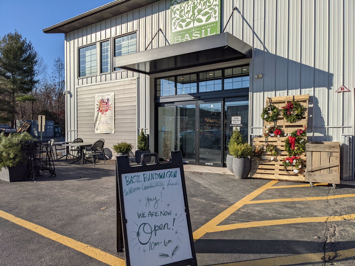 👀 look who is open! <a href="/BasilBandwagon/">Basil Bandwagon Natural Market</a> Lambertville