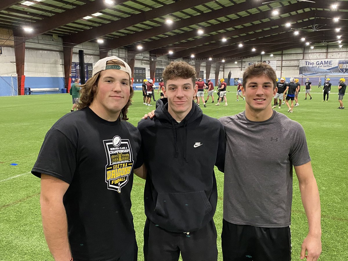 The grind continues for these three Dragons @JakeLukis3 <a href="/brayden_chaney/">Brayden Chaney</a> <a href="/HuberMick/">Mick Huber</a>  They practiced this afternoon for the River Battle Bowl All Star game Nebraska vs. Iowa this Saturday @ 2pm. Good luck boys!  <a href="/riverbattlebowl/">River Battle Bowl</a> <a href="/MikeSautter_/">Mike Sautter</a> <a href="/GretnaDragonAD/">Gretna HS Activities</a> <a href="/GretnaGuideNews/">GretnaGuide&News</a>