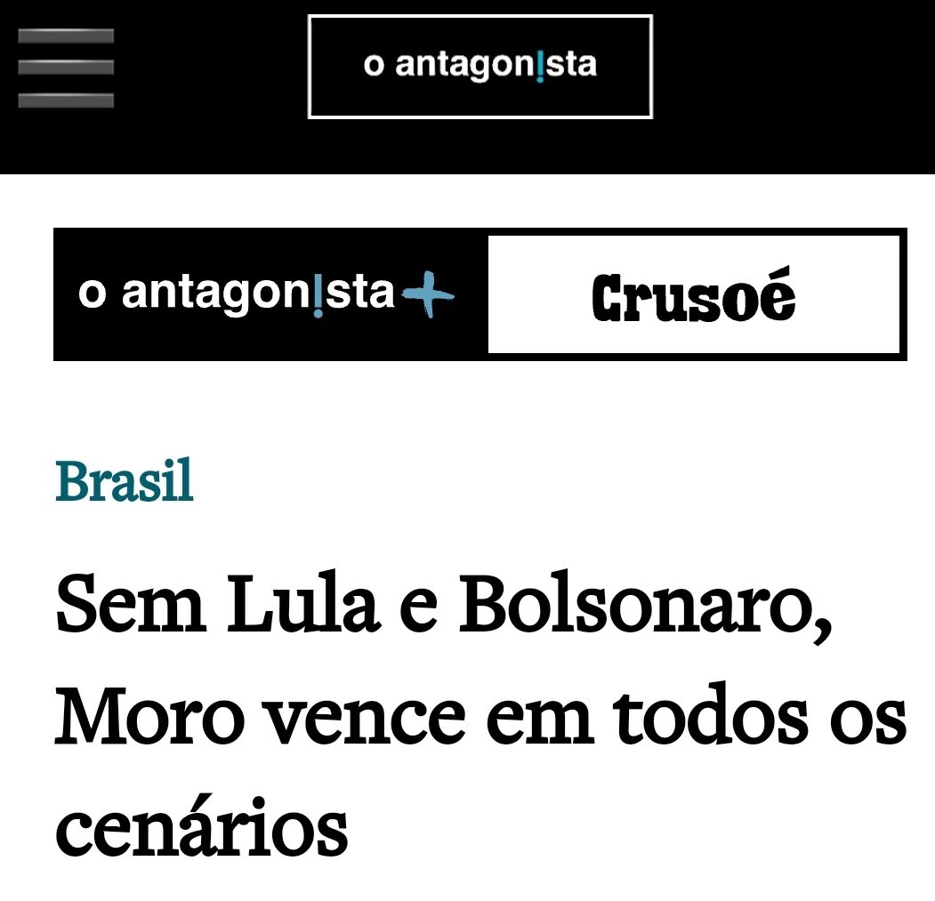 Parece que o pessoal do <a href="/sf_moro/">Sergio Moro</a> está fazendo pesquisa sem nenhum adversário… vai mandar prender os opositores políticos de novo?
