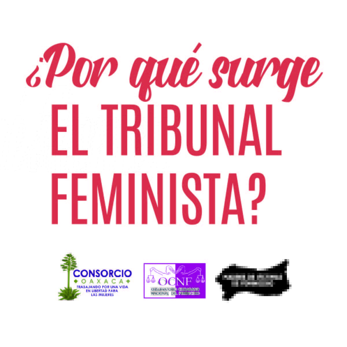 consorciooaxaca's tweet photo. 🚨El Tribunal Feminista contra el Feminicidio surge porque en México diariamente son asesinadas entre 9 y 10 mujeres.  De un total anual de 3850 muertes violentas sólo 834 se investigan como feminicidio, y más de la mitad de los feminicidios nunca se esclarecen. @OCNF https://t.co/1fWzFhwEKz