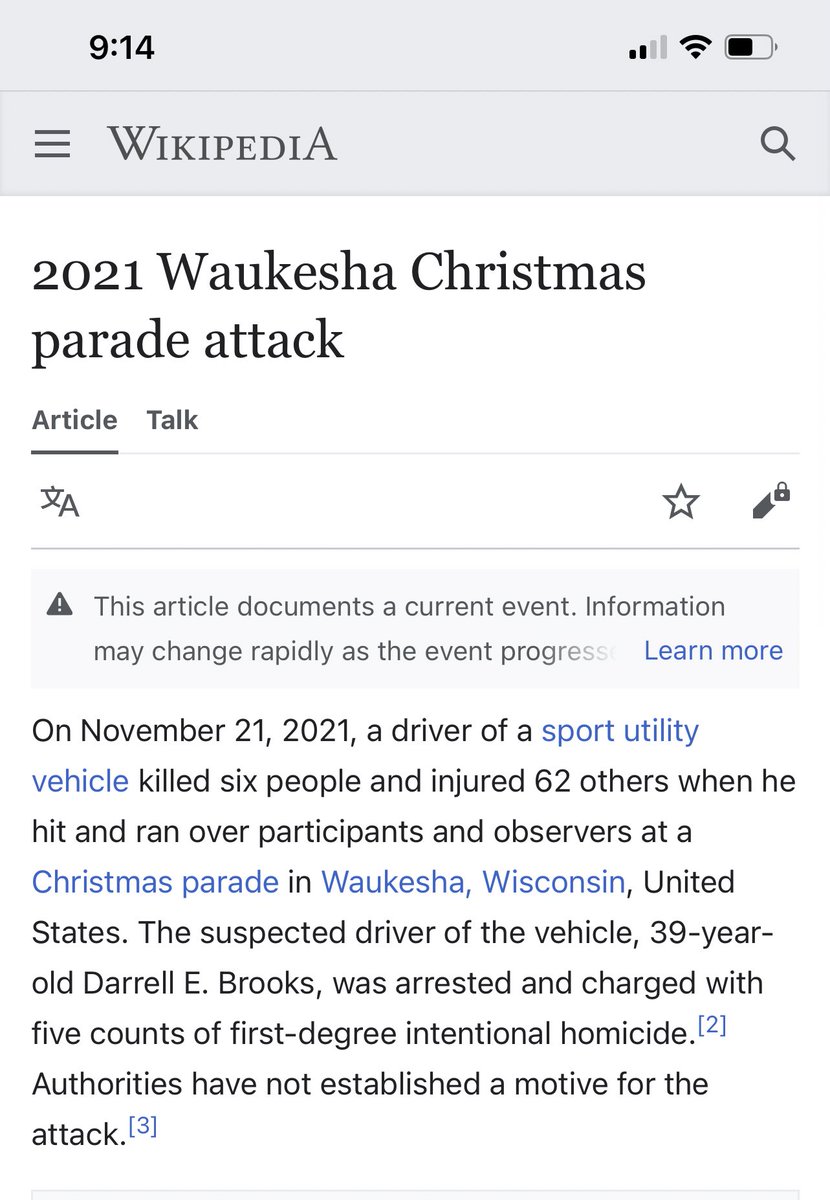 ____0HOUR1___'s tweet photo. I did this for the victims of the #WaukeshaMassacre you won’t be forgotten I won’t allow it nor will any Americans that care I told you it would be fixed and delivered thank you @Wikipedia https://t.co/g5EM1O1b1C
