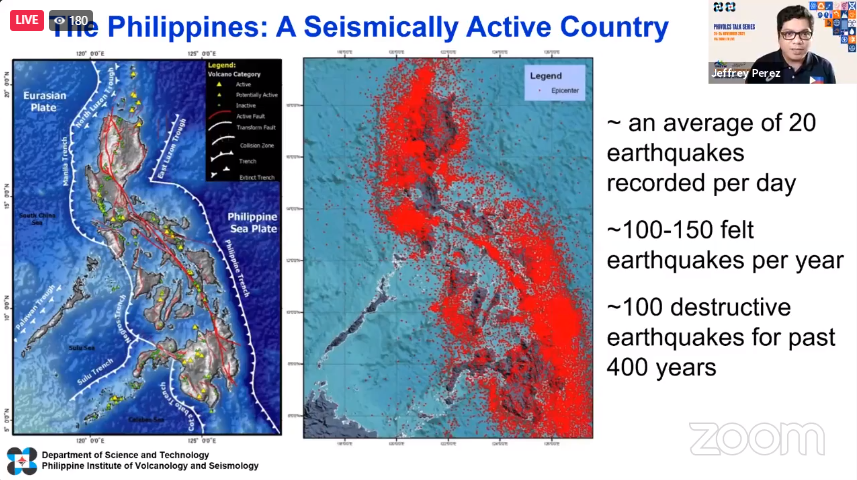 phivolcs_dost's tweet photo. Happening now!

PHIVOLCS Talk Series on Searching for the BIG ONE: Understanding earthquake scenarios in the Philippines
Speaker: Supervising Science Research Specialist Mr. Jeffrey S. Perez 
📺Join us here: https://t.co/Xa4my7izgp

#2021NSTW #ScienceForThePeople #HandaAngMayAlam https://t.co/trwFJwQxN7