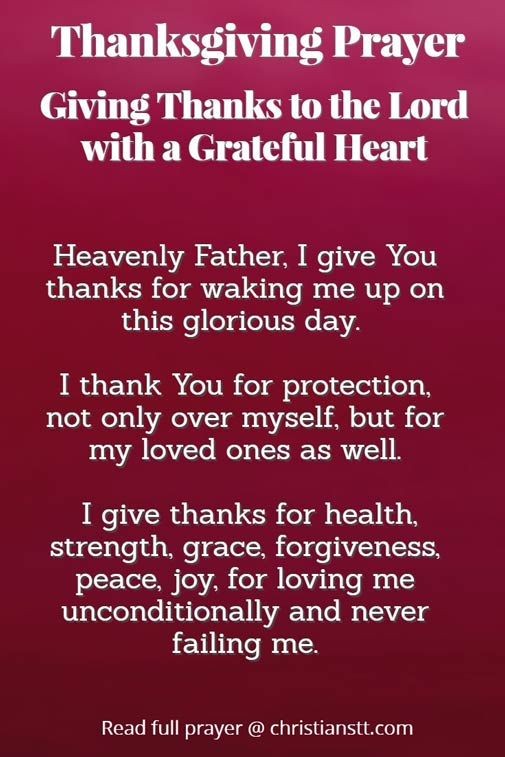Thanksgiving prayer