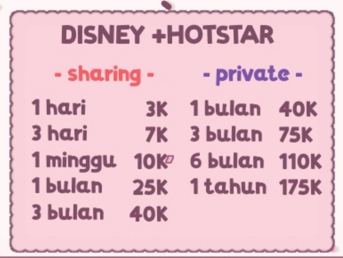 spanyolx's tweet photo. @luvecim Haloo kak! Aku ada nih, Disney+ Hotstar start from 3k sehari. Bakal langsung diproses dan yang pastinya trusted!

     ☆ Bergaransi
     ☆ Proses cepat
     ☆ Legal &amp; no VPN

🛒 . . . Payment: All e-wallet &amp; QRIS. https://t.co/JdvEpZzCpP