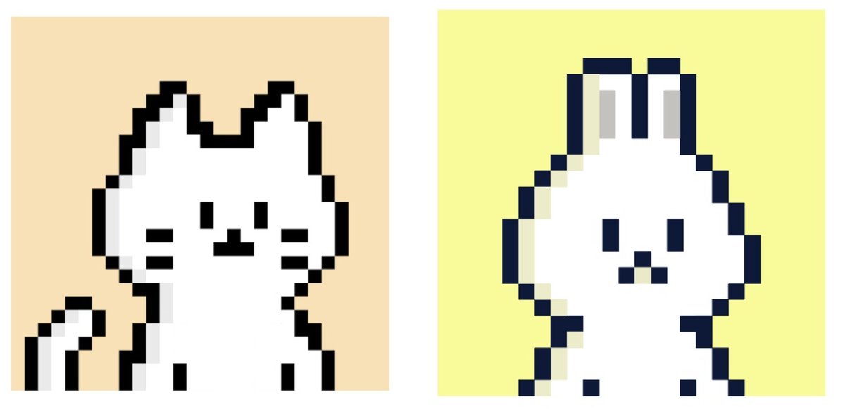 KlayRabbit's tweet photo. 현재 ‘Catsle’ 이라는 명칭으로 클레이튼 네트워크
신생 프로젝트를 진행하는 팀이 있습니다.

다른분들께 제보를 받았는데, 저희 KlayRabbit의 
캐릭터와 유사한점이 굉장히 많다는 것을 알게 되었습니다.

아래는 저희 캐릭터와 대조해본 이미지 입니다. https://t.co/y3lIEu9eAG