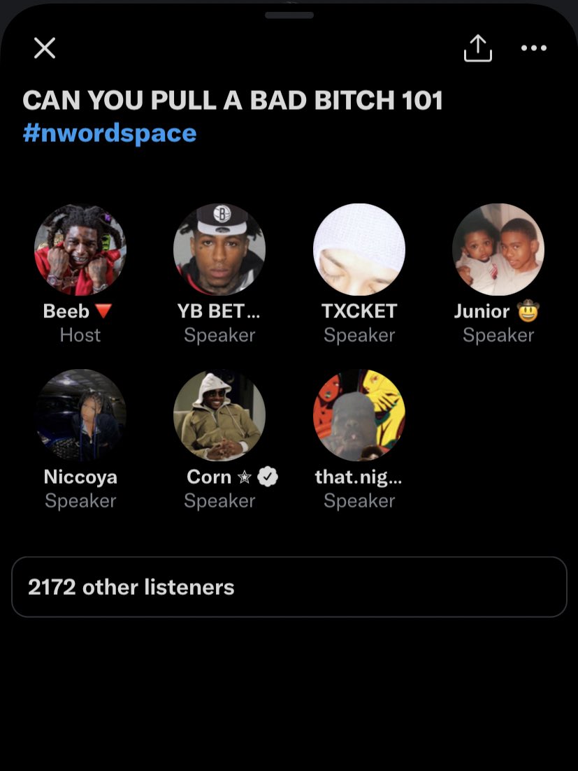 the space name is so funny cus its meme twitter niggas