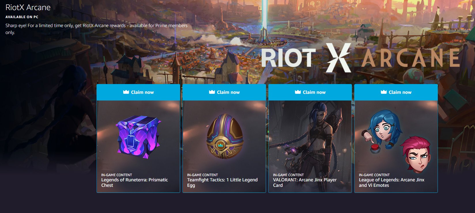 Prime Gaming on X: Can you find the RiotX Arcane exclusive page