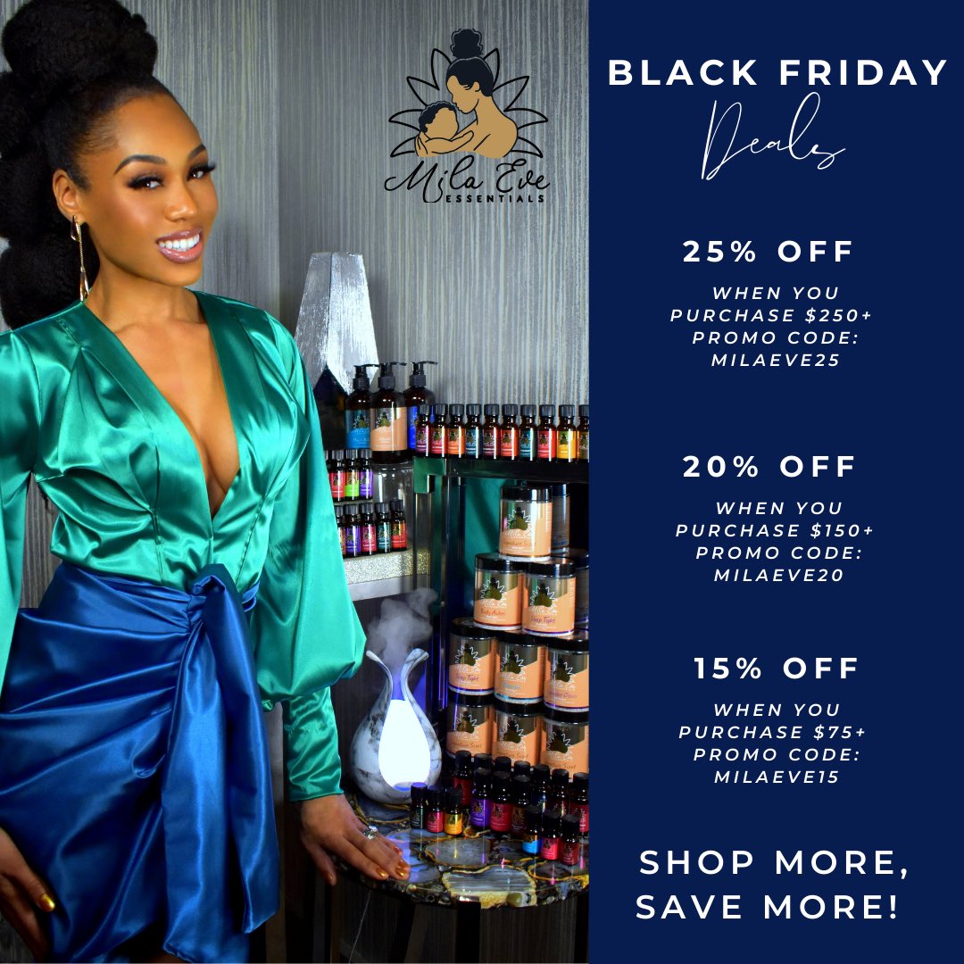 shop_MilaEve's tweet photo. Black Friday Deals Start now! Up to 25% STOREWIDE and Free Shipping on all Holiday Gift Sets! https://t.co/t6tWRv1Q9a #BlackFridayDeals #milaeveessentials https://t.co/mNlOpw8WP5