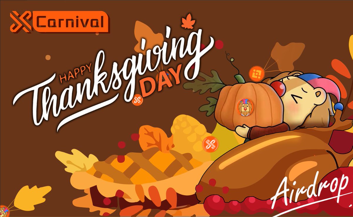 Happy Thanksgiving Day🎃

To celebrate the number of Chinese community exceeded 10,000🎉,we want to give special thanks to 25 lucky XCVers!

First come first served!
🎁 25 XCarnival NFT airdrops
✅ RT &amp; like &amp; tag 3 friends
✅ leave your #BSC address

#Thanksgiving #Airdrops #NFT