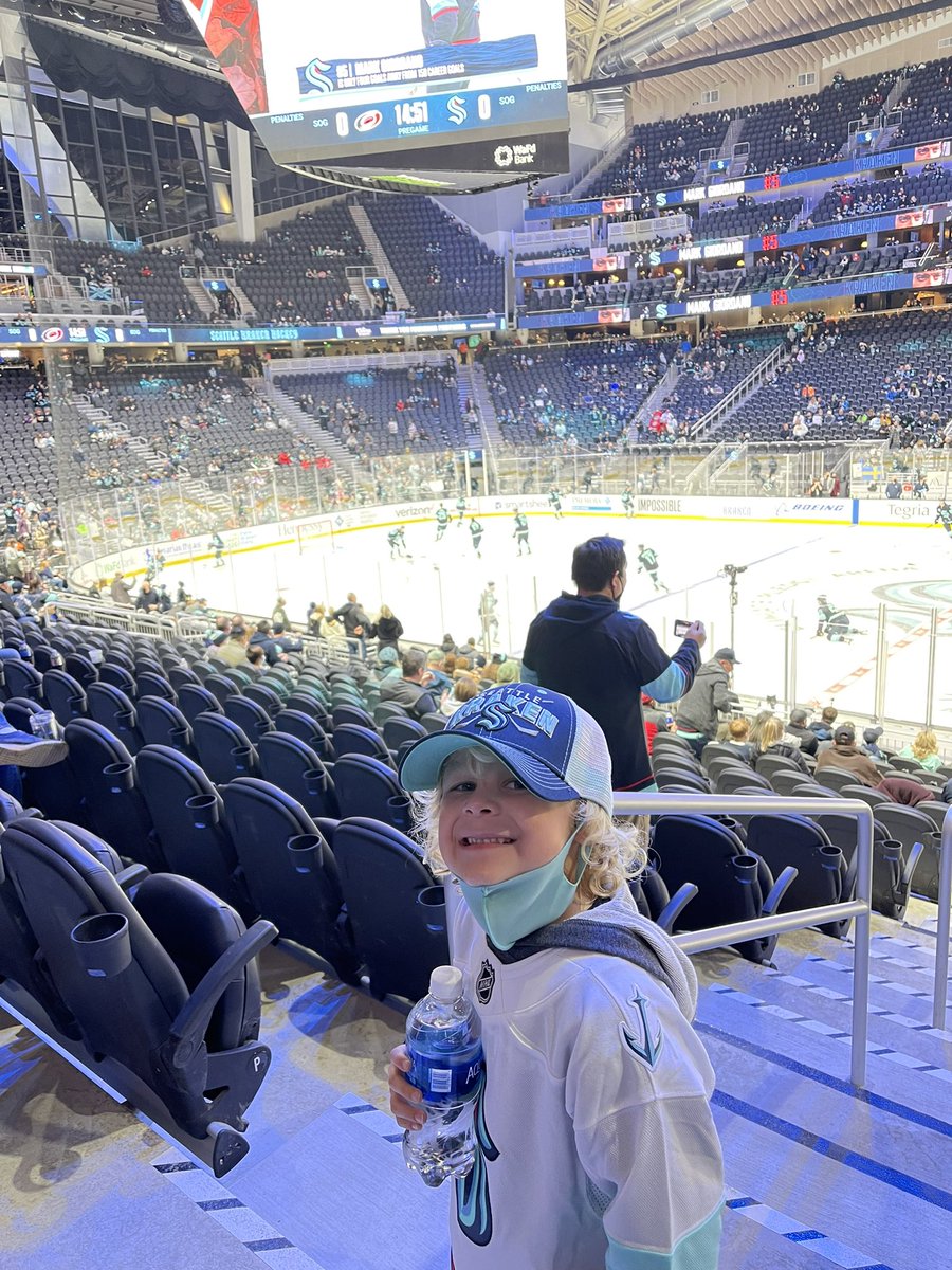 First Kraken game! So pumped! #SEATTLEKRAKEN  #WHEREIROOT