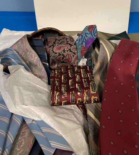24 ties arrived this week from faithful <a href="/ABC30/">ABC30 Fresno</a> viewer *Mary Lou Greer* of Hanford. The ties belonged to her late husband Elmer who worked for J-C Penney for 47-years. <a href="/DaleYurongABC30/">Dale Yurong</a> &amp; I are wearing one of Elmer's ties tonight in honor of Elmer and Mary Lou.
#HappyThanksgiving