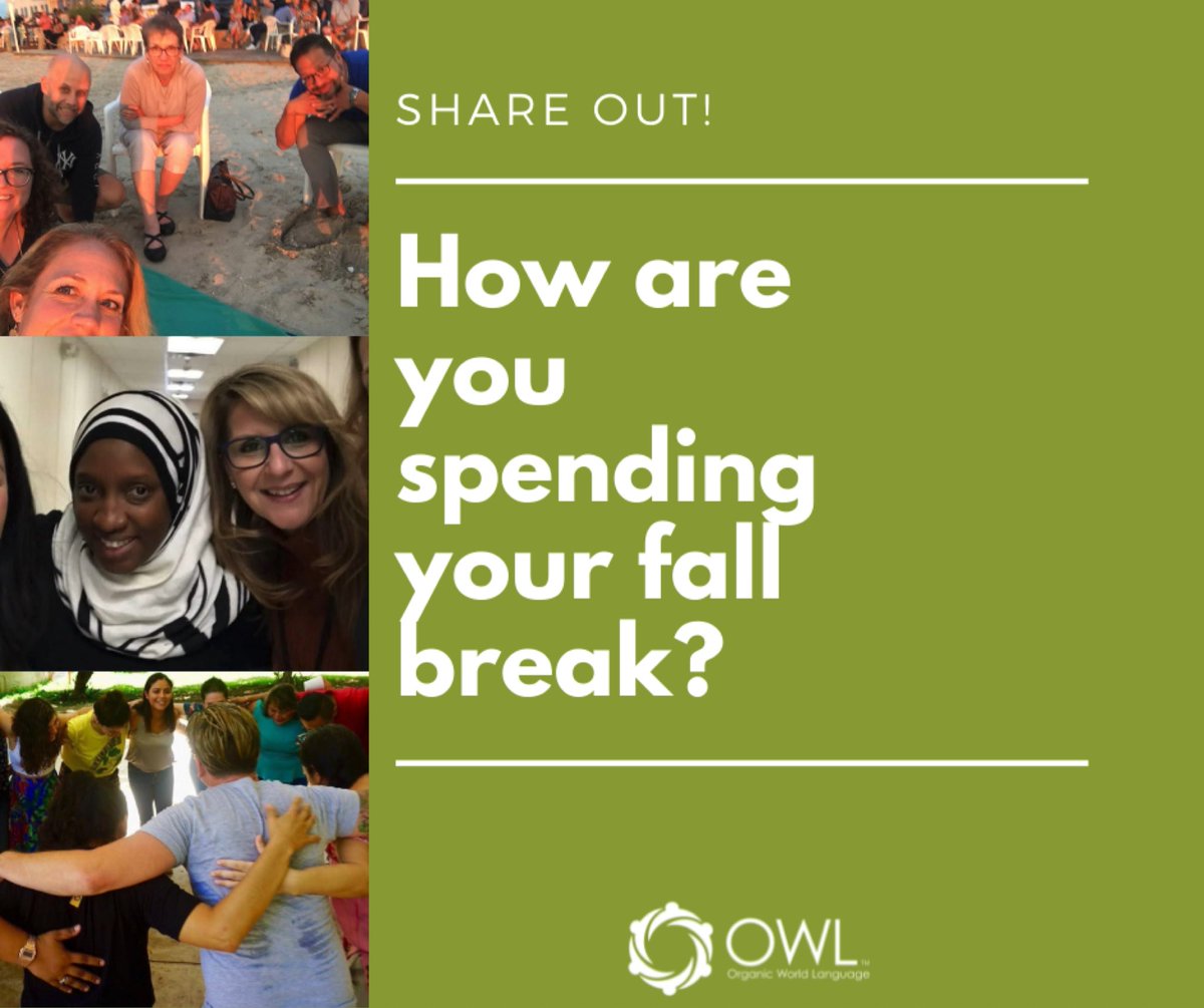 OWLanguage's tweet photo. How are you spending your fall break? #shareout #wlteachers #teachers #taketimeforyou https://t.co/Oiba1T3bbX