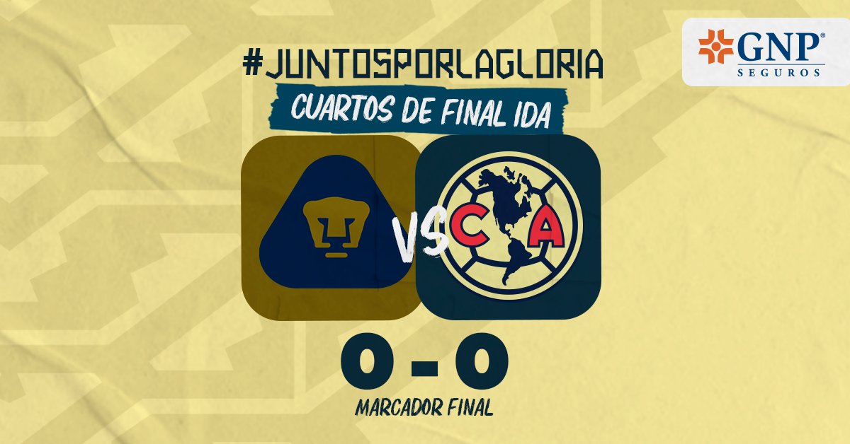 ClubAmerica's tweet photo. 𝙼𝙰𝚁𝙲𝙰𝙳𝙾𝚁 𝙵𝙸𝙽𝙰𝙻 🦅

@GNPSeguros
#Viviresincreíble https://t.co/ig5FJxoBXc