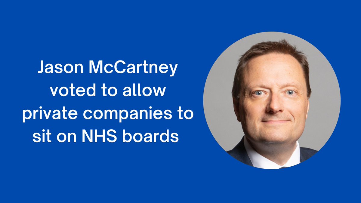 labourcv's tweet photo. This week our Tory MP Jason McCartney voted to allow private companies to sit on NHS boards that make decisions on how the NHS spends money and what care we receive. #KeepOurNHSPublic https://t.co/9X2LdYu7xy