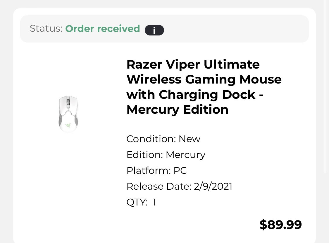 MartinezMostly's tweet photo. Guess I’m Gonna See What @Razer Is All About! Black Friday Deals From @GameStop #OnlyWhite(Mercury) https://t.co/sMv5MvirvO