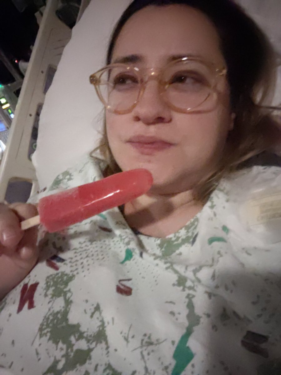RaeHoffmanJager's tweet photo. Twitter, I don't know you that well but I also like to be disarmingly real--I am about to birth a dead baby...and like....please send me all your love. Plz. This red popsicle really isn't healing my big sads. https://t.co/FNzyOgGAjR