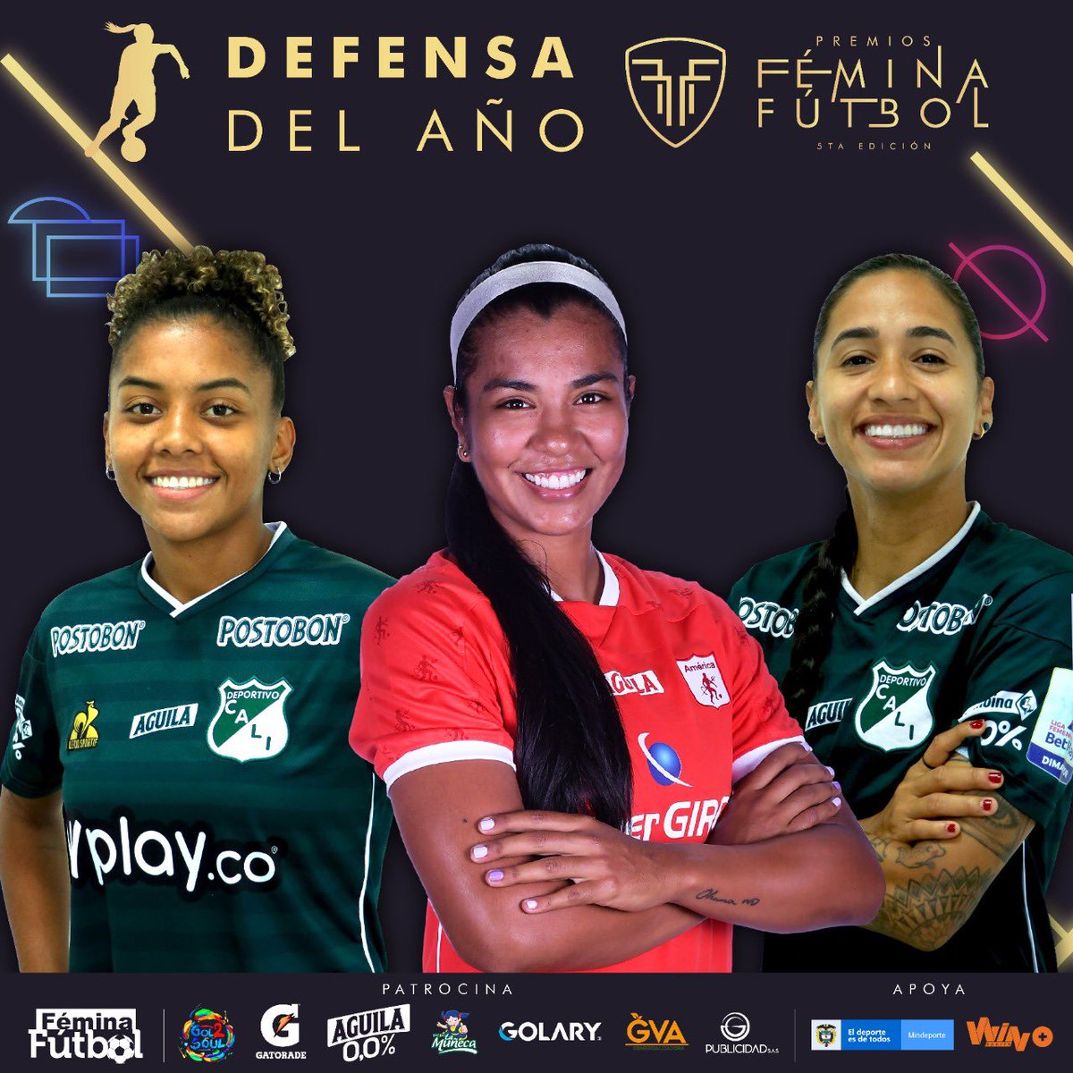 FeminaFutbolCol's tweet photo. #PremiosFéminaFútbol
¿Qué tal las finalistas a #MejorDefensa? 😎
Una de ellas tres será galardonada como la mejor en Colombia, luego de la Liga Femenina 2021.
Jorelyn Carabalí
@daniela3oficial
@CarolinaAriasV2
Las esperamos en la Gala de Premiación 😎👏🧡 https://t.co/4YS0tvgDAR