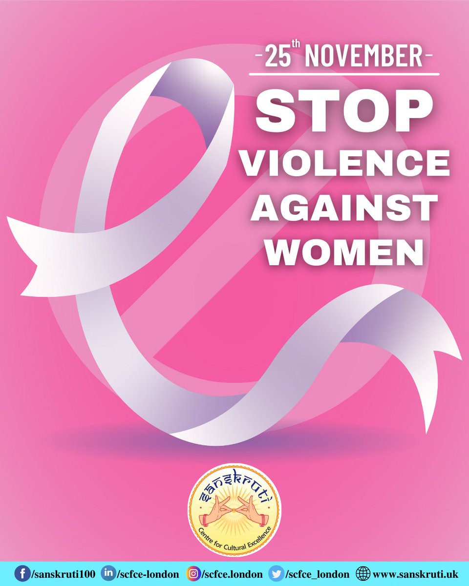 scfce_london's tweet photo. The goal of "International Day for the Elimination of Violence against Women' is to prevent as well as respond to atrocities against women and to apprise people about the basic human rights of women and gender equality.

#ViolenceAgainstWomen #SanskrutiCentre #Sanskruti #SCFCE https://t.co/mkBbtbZPQB