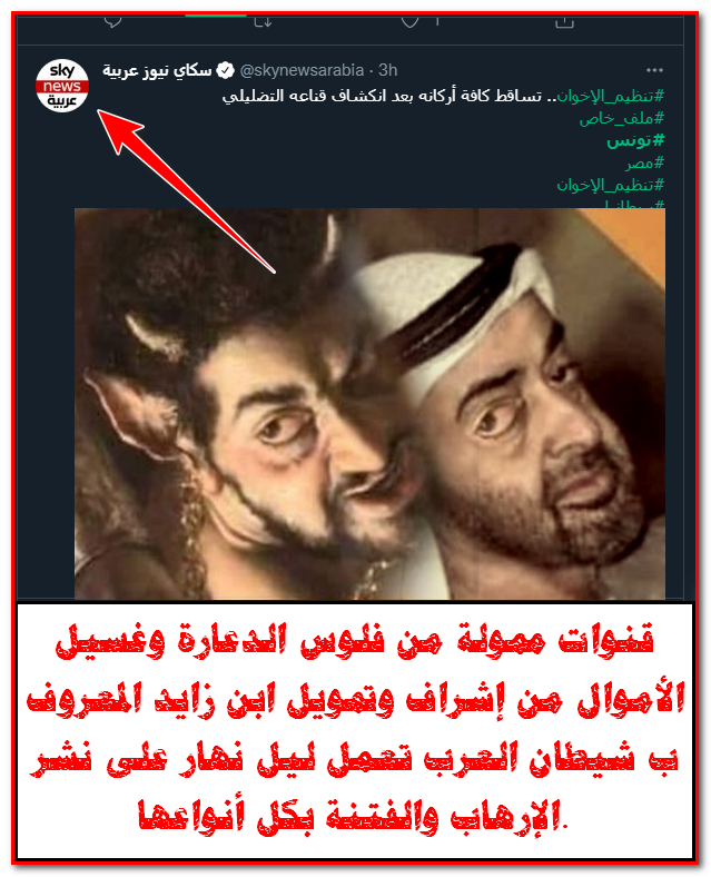 LHamza200's tweet photo. #تونس #الجزائر #قطر  #لبنان #العراق #فلسطين #المغرب #ليبيا #عُمان #السودان #الكويت #البحرين #مصر
ابن زايد أمير الدعارة غسيل الأموال نشر الحقد وزرع الخراب في كل مكان إيواء المجرمين واللُّصوص من كل أسقاع العالم  هو يستحق عن جدارة لقب #شيطان_العرب https://t.co/ZiFUOR3mRm