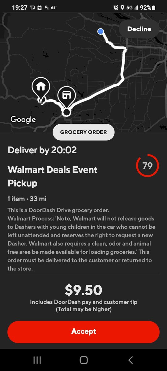 _real_jenna's tweet photo. @DoorDash_Help should pay all drivers for the amount of time we waste at Walmart. Not to mention not being able to reach driver support so we just have to let it affect our completion rate. Ridiculous #dasher #doordash #Walmart https://t.co/dcbLOaOx2e