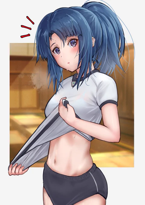 秋も終わるので体操服姿の怜ちゃんを描いた 