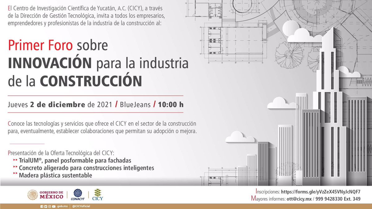 NobiSureste's tweet photo. Inscripciones sin costo en: https://t.co/PEtioEU5fU
Posterior a su registro le llegará un correo con la liga con la cual podrá acceder al evento.
Para mayores informes:
Correo electrónico: ott@cicy.mx
Teléfono: 999 9428330 Ext. 349 https://t.co/Ep4QAwAJub