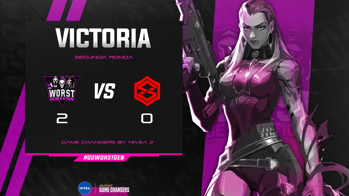 WorstGenGG's tweet photo. 🔥VICTORIA🔥
Nos llevamos esta serie de la seguda ronda y avanzamos a los octavos de final de la game changers by nivea 2.📈
GG para @ExcessGamiing
Nos vemos el dia de mañana para el proximo enfrentamiento y seguir de lleno al torneo🔥
#GoWorstGen
#WGen https://t.co/OyFawT1Qan